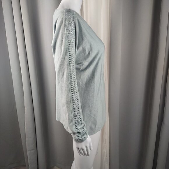 Vila Milano Teal Green Pullover Top. Size Medium - Picture 3 of 12